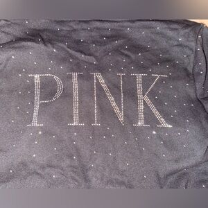 PINK Bling Black Zip-up Large